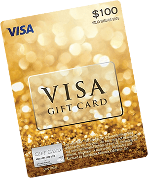 Visa Gift Card100 Dollars PNG