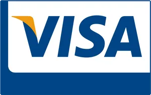 Visa Logo Blueand White Background PNG Image