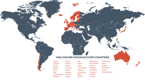 World Map , Png Download - Visa Waiver Program Map, Transparent Png PNG image with transparent background