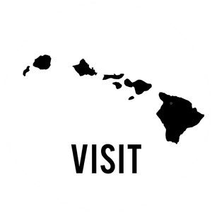 Visit Hawaiian Islands Graphic PNG image with transparent background