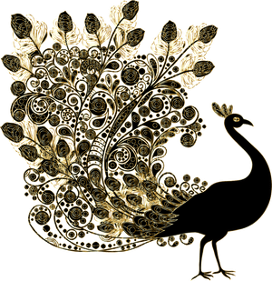 Visual Arts,bird,indian Peafowl - Indian Peacock Design Png, Transparent Png PNG image with transparent background