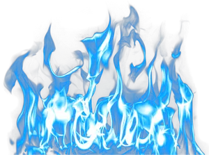 Vivid Blue Flames PNG Image