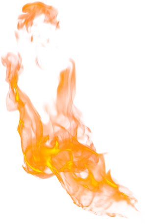 Vivid Orange Flame Graphic PNG Image