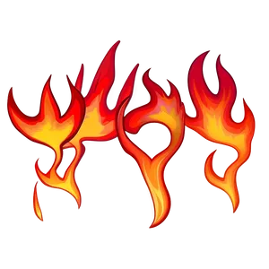 Vivid Red Flames Illustration Png Trk PNG Image