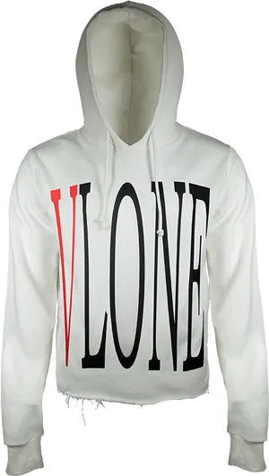 Vlone Logo White Hoodie PNG Image