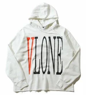 Vlone Logo White Hoodie PNG Image