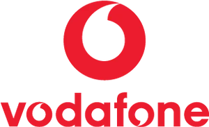 Vodafone Logo Red Background PNG Image