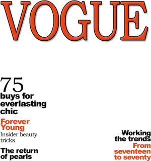 Vogue Magazine Cover Preview PNG Image