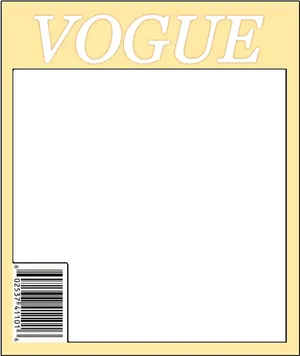 Vogue Magazine Cover Template PNG Image