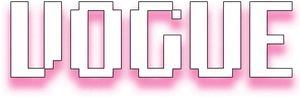 Vogue Magazine Logo Pink White PNG Image