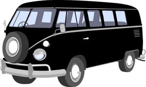 Volkswagen, Bus, Van, Minibus, Vintage, Hippie, Vehicle - Volkswagen Bus Vector Png, Transparent Png PNG image with transparent background