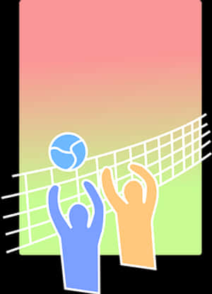 Volleyball_ Block_ Artistic_ Illustration.jpg PNG image with transparent background
