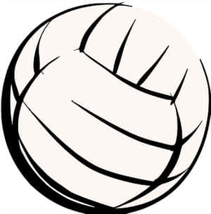 Volleyball Icon Blackand White PNG with transparent background