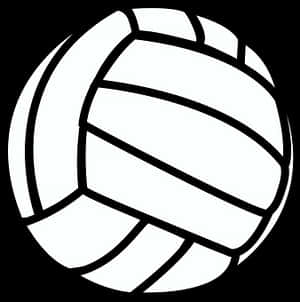 Volleyball Icon Blackand White PNG image with transparent background