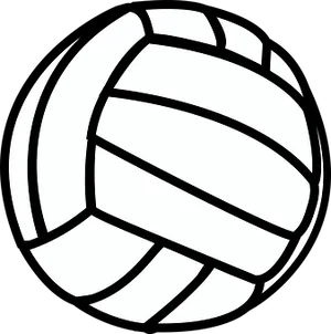 Volleyball Icon Blackand White PNG Image