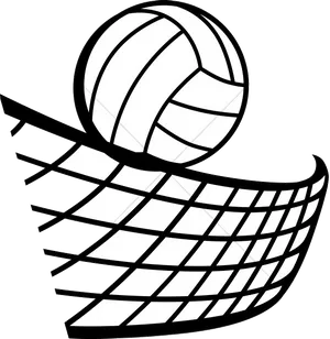 Volleyball Over Net Clipart PNG Image