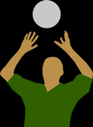 Volleyball Player Blocking Ball PNG image with transparent background