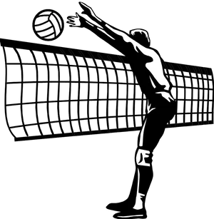 Volleyball Player Serving Clipart PNG Image