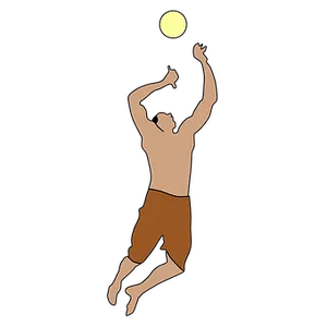 Volleyball Spike Silhouette PNG Image