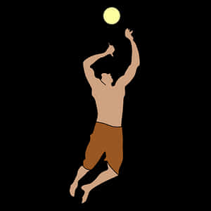 Volleyball Spike Silhouette PNG image with transparent background