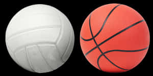 Volleyballand Basketball Sideby Side PNG image with transparent background