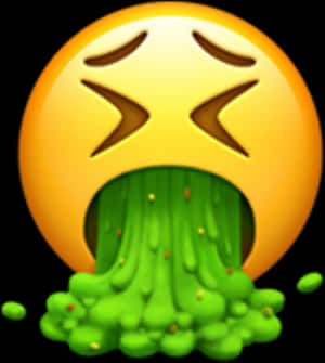 Vomiting Face Emoji PNG image with transparent background