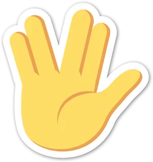 Vulcan Salute Emoji.png PNG Image