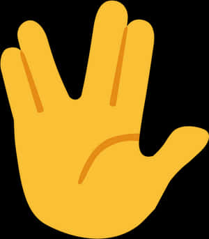 Vulcan Salute Emoji PNG image with transparent background