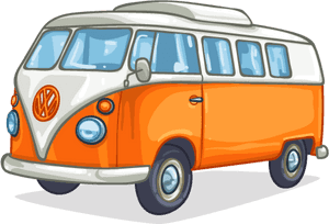 Vw Bus Art - Van Cartoon Png, Transparent Png PNG image with transparent background