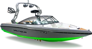 Wakeboard Boat Nautique Green Accents PNG Image