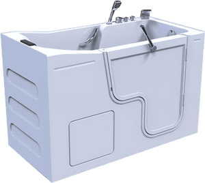 3d Model Of Oasis Style Walk-in Bathtub, Door Closed, - Oasis Walk In Tub, HD Png Download PNG
