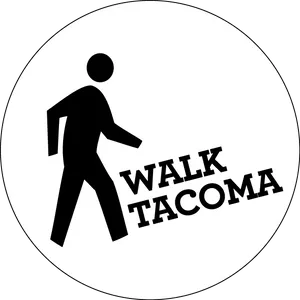 Walk Tacoma Sign Silhouette PNG Image