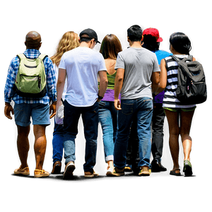 Walking Crowd PNG 19 PNG