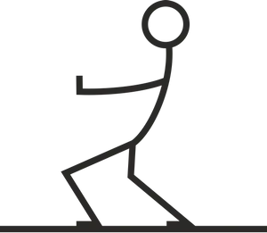 Walking Stick Figure Graphic PNG Image