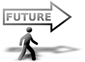 Walking Towards Future Sign PNG image with transparent background