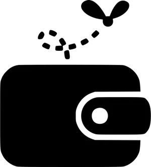 Wallet Icon Losing Coins PNG Image