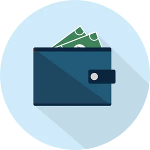 Walletwith Cash Vector Illustration PNG Image