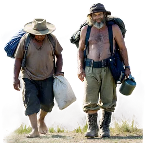 Wandering Hobo Journey Png Bue PNG Image