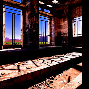 War-Torn Building Remains PNG xai90 PNG