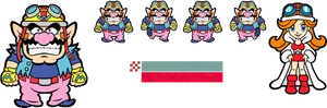 Wario_and_ Mona_ Animated_ Characters PNG Image