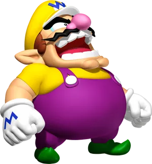 Wario Character Render PNG Image