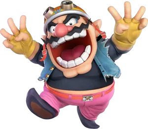 Wario_ Victory_ Pose.png PNG Image