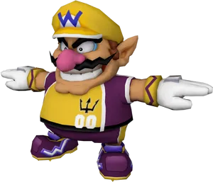 Wario3 D Character Model PNG Image