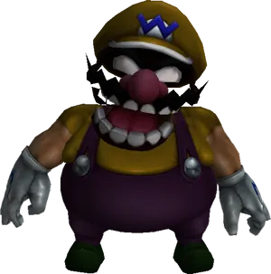 Wario3 D Model Grin PNG Image