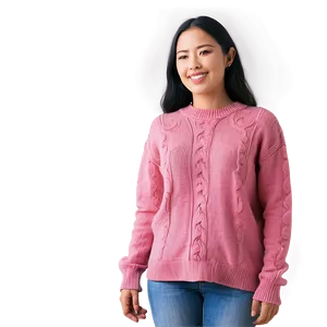 Warm Pink Sweater Png Evl34 PNG Image