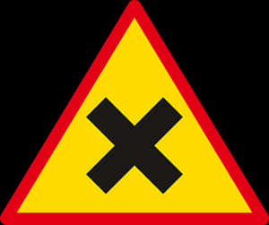 Warning Sign Black Xon Yellow PNG image with transparent background