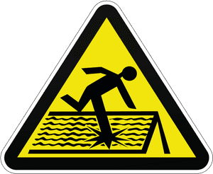 Danger Fragile Roof Safety Sign - Danger Fragile Roof Sign, HD Png Download PNG image with transparent background