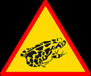 Warning Sign Frog Graphic PNG image with transparent background