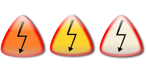 Warning Triangles Lightning Bolt Signs PNG Image