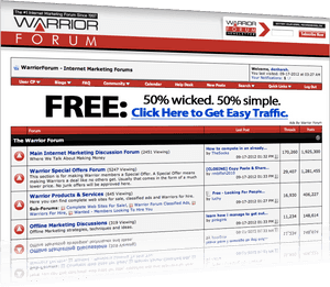 Warrior Forum Screenshot PNG image with transparent background